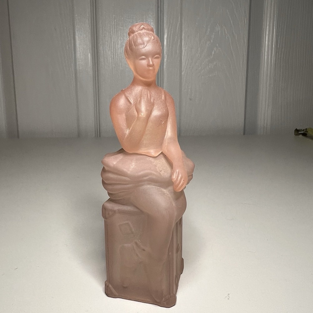 Vintage‎ Avon Prima Ballerina Perfume Bottle Pink Frosted Glass